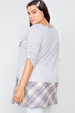 Plus Size Plaid Combo Plus Size Top