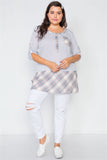 Plus Size Plaid Combo Plus Size Top