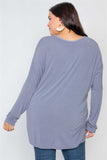 Plus Size Basic Over Sized Long Sleeve Top