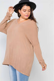 Plus Size Basic Over Sized Long Sleeve Top