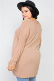 Plus Size Basic Over Sized Long Sleeve Top