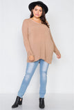 Plus Size Basic Over Sized Long Sleeve Top