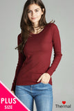 Long Sleeve Crew Neck Thermal Top