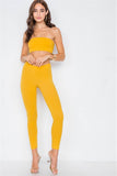 Ribbed Crop Tube Top & Ankle Legging Set