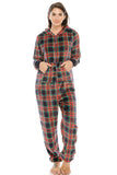 Flannel Jumpsuit Pj W/ Hoodie