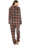 Flannel Jumpsuit Pj W/ Hoodie