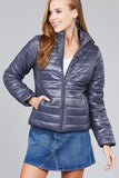 Long Sleeve Quilted Padding Jacket