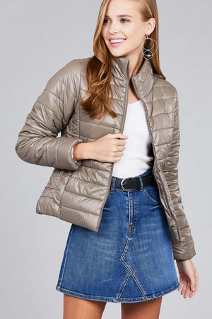 Long Sleeve Quilted Padding Jacket