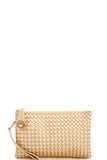 Fashion Cute Trendy Woven Clutch Crossbody Bag With Two Straps