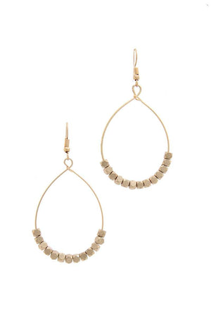 Beaded Metal Drop Earring