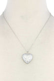 Heart Shape Locket Metal Necklace