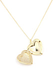 Heart Shape Locket Metal Necklace