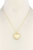 Heart Shape Locket Metal Necklace