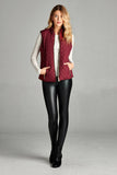 Faux Shearling Lined Quilted Padding Vest