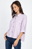 High Low Button Front Shirt