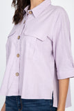 High Low Button Front Shirt