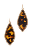 Acetate Moroccan Shape Drop Earring