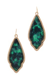 Acetate Moroccan Shape Drop Earring