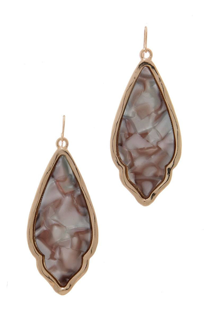 Acetate Moroccan Shape Drop Earring