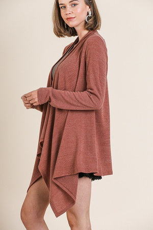 Soft Knit Long Sleeve Open Front Cardigan