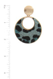 Animal Print Post Drop Earring