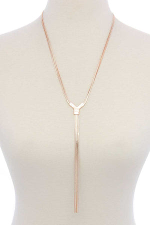 Snake Chain Y-shape Long Necklace