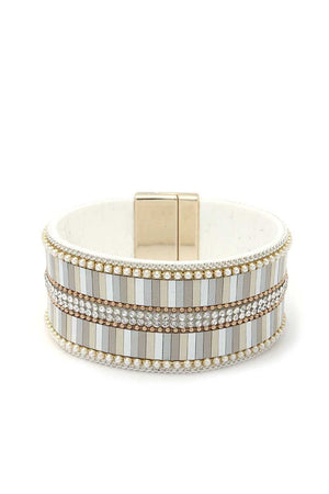 Rhinestone Block Magnetic Bracelet