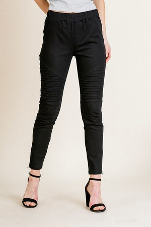 High Waist Skinny Moto Pant