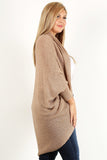 Solid Loose Knit, Open Cocoon Cardigan