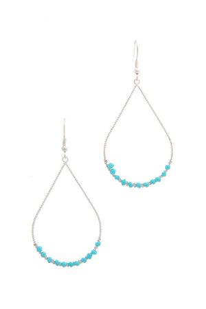 Beaded Teardrop Shape Earring