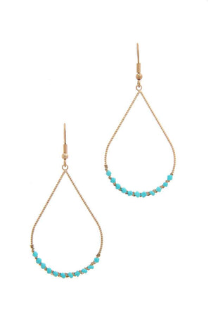 Beaded Teardrop Shape Earring