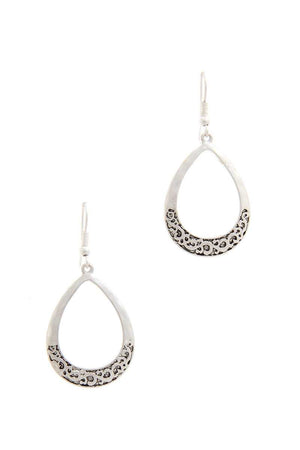 Two Tone Teardrop Shape Earring