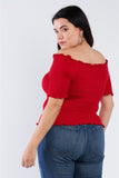 Plus Size Off The Shoulder Top