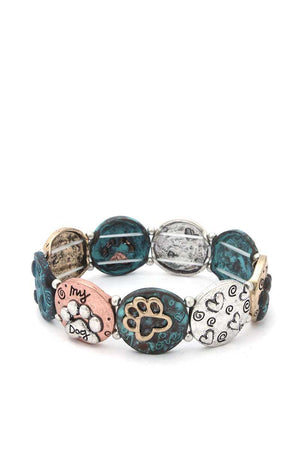 Two Tone Paw Stretch Bracelet