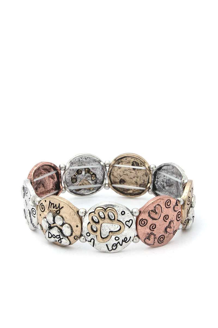 Two Tone Paw Stretch Bracelet