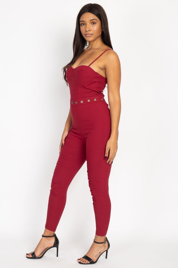 Waist Cutout Skinny Jumpsuit