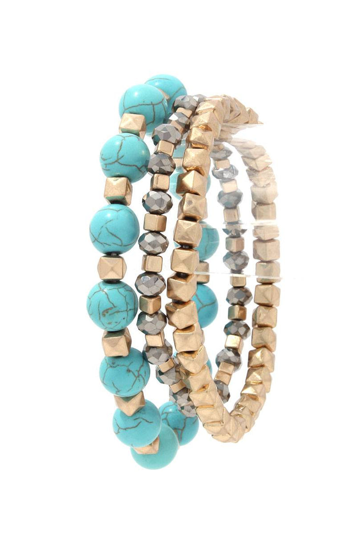 Beaded Stretch Bracelet Set