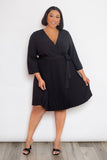 Mini Surplice Pleated Dress