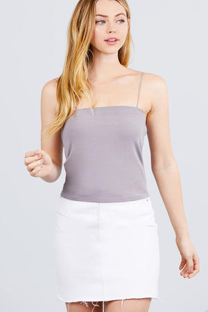 Elastic Strap Heavy Rib Tube Top