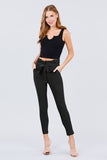 High Waisted Belted Pegged Stretch Pant