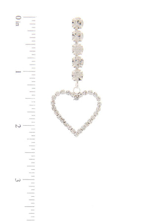 Rhinestone Heart Dangle Drop Earring