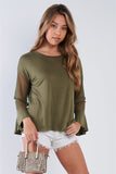 Long Mesh Sleeve Top