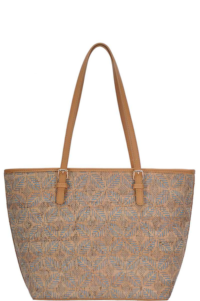 Chic Trendy Cork Textured Fashion Pattern Shopper Bag