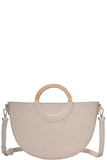 Stylish Semi Circle Modern Satchel With Long Strap