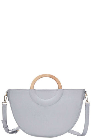 Stylish Semi Circle Modern Satchel With Long Strap