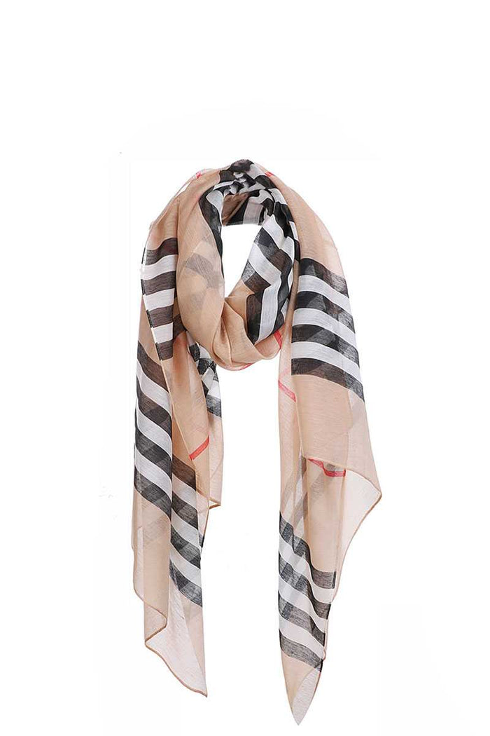 Striped Sheer Scarf