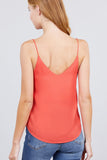 Double V-neck Cami Woven Top