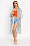 Snakeskin Open Front Kimono