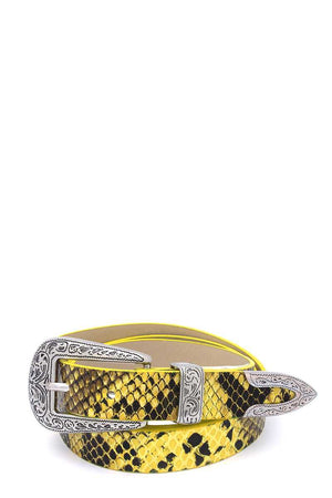 Snake Pattern Pu Leather Belt