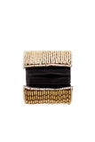 Multi Beaded Thick Bangle Bracelet